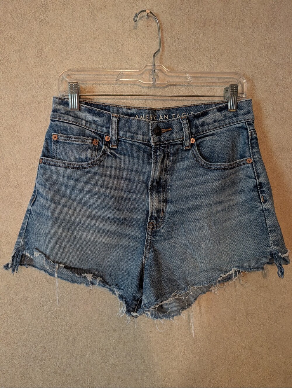 AMERICAN EAGLE hi-rise 90s boyfriend cur off jean shorts sz 6